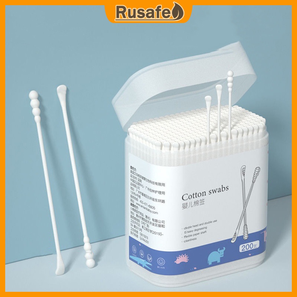 200 Pcs / Pack Double Head Cotton Swab Clean Cotton Swabs Disposable Cotton Swab Baby Cotton