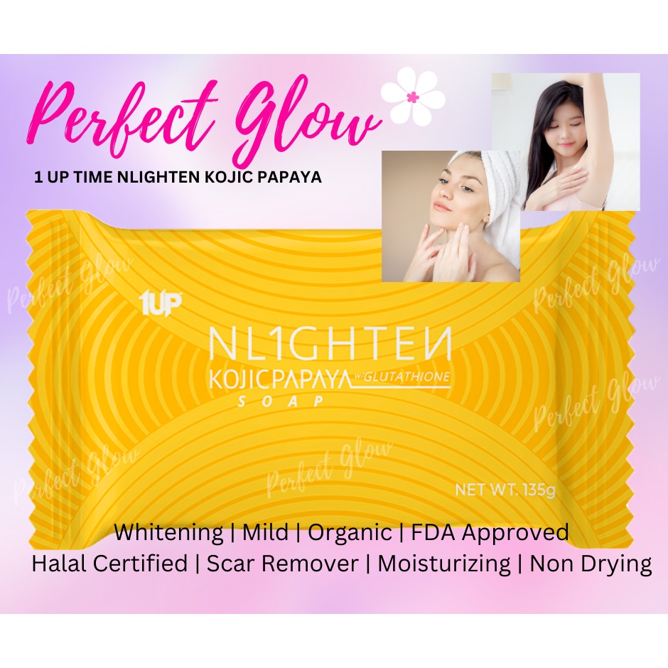 1UP Time Nworld Nlighten Kojic Papaya Gluta Soap Whitening 135gm Acne ...