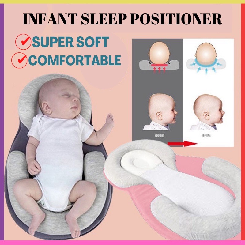 ED shop Baby Safety Pillow Newborn Baby Sleep Positioner Pillow Flat