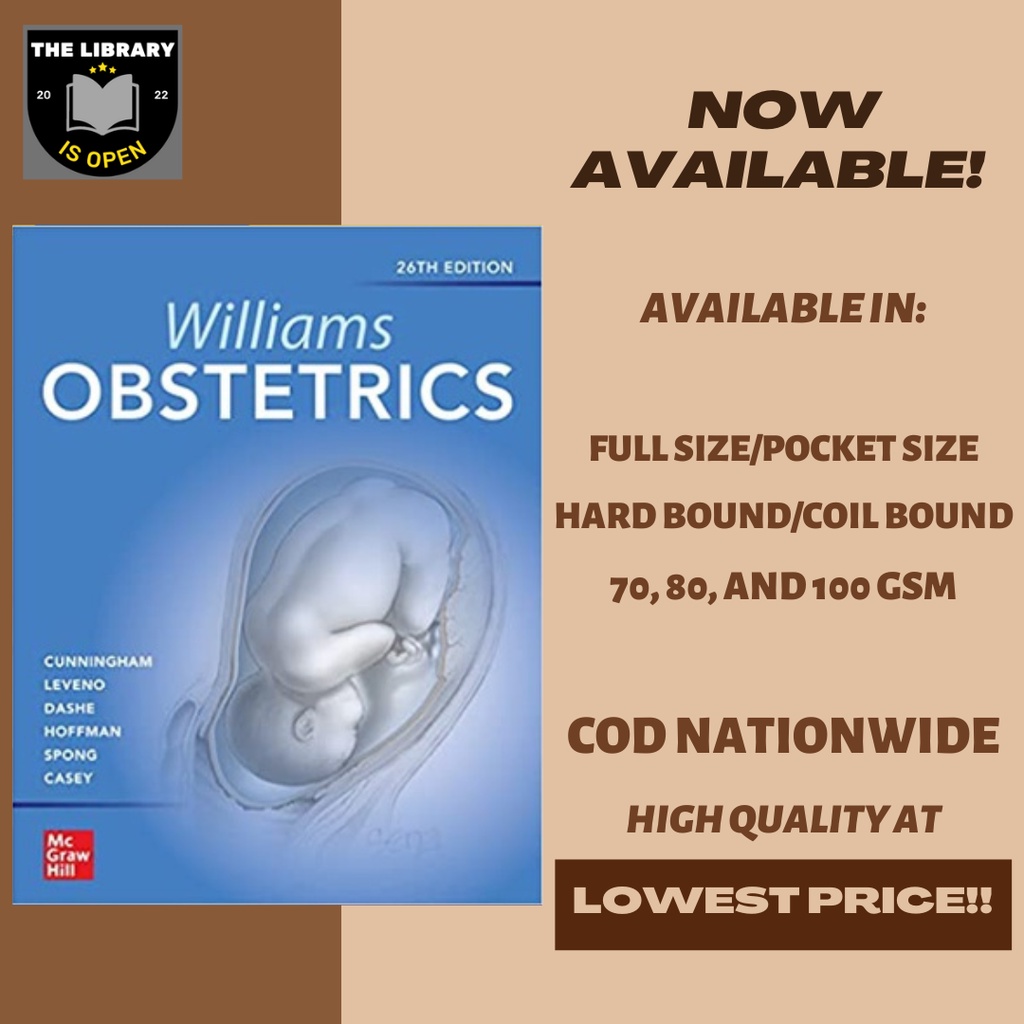 WILLIAM OBSTETRICS 26TH EDITION | Shopee Philippines