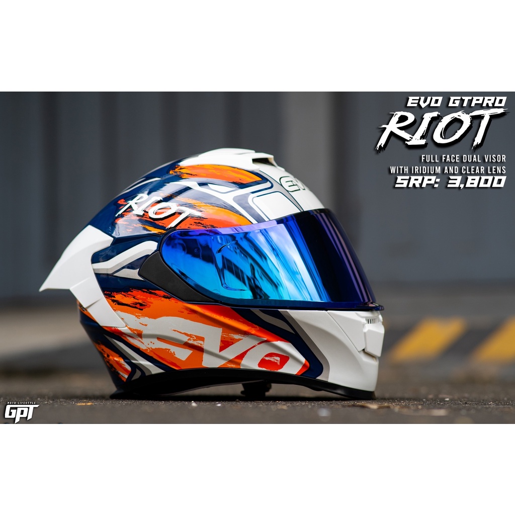 Evo Helmet Gt Pro Riot Iridium Lens May Vary Shopee Philippines