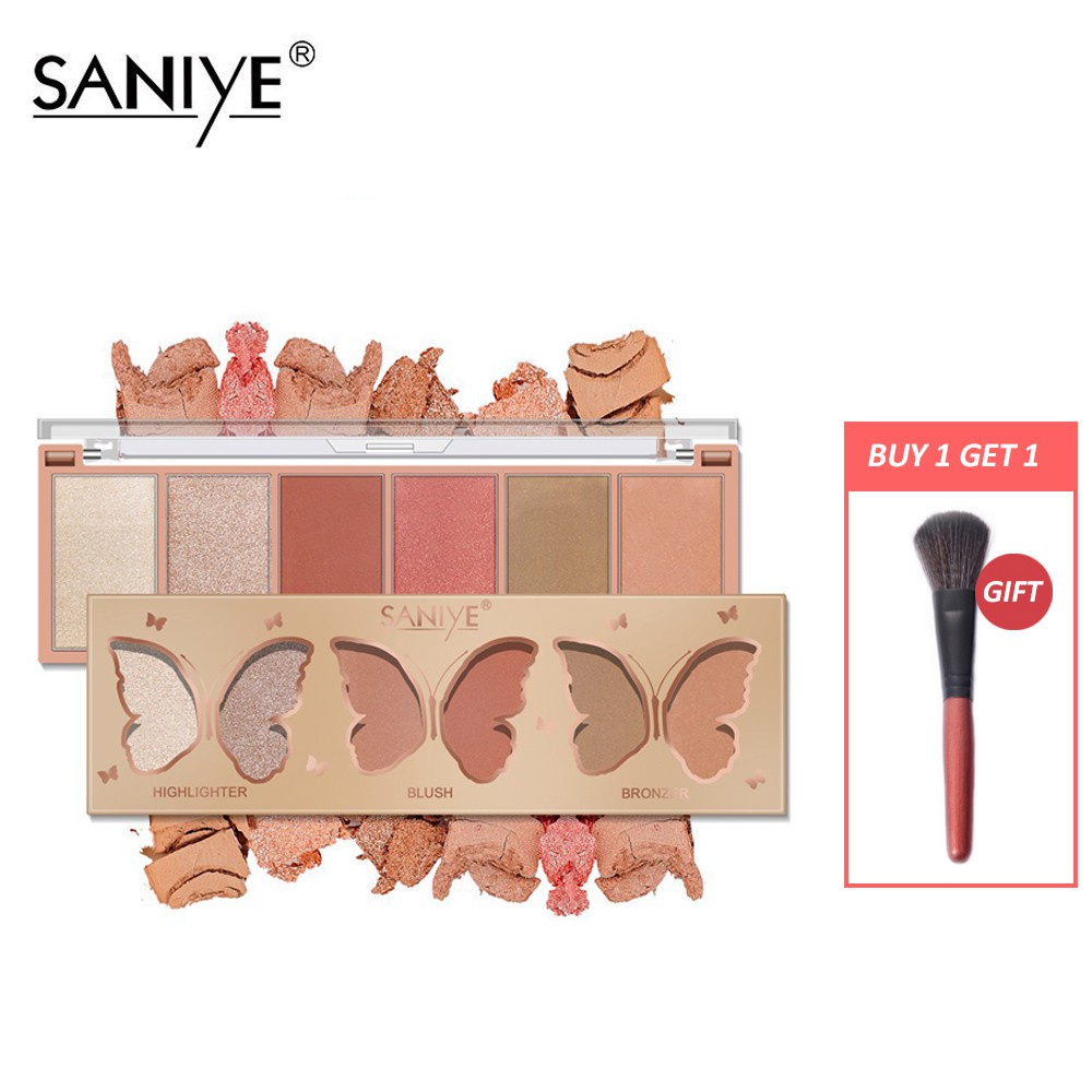 SANIYE Original 3 In 1 Highlighter Blush Bronzer Combination Palette