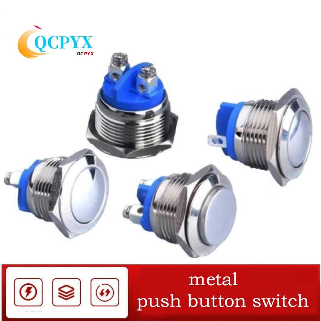 16mm Metal Waterproof Push Button Momentary Horn Switch Start Self