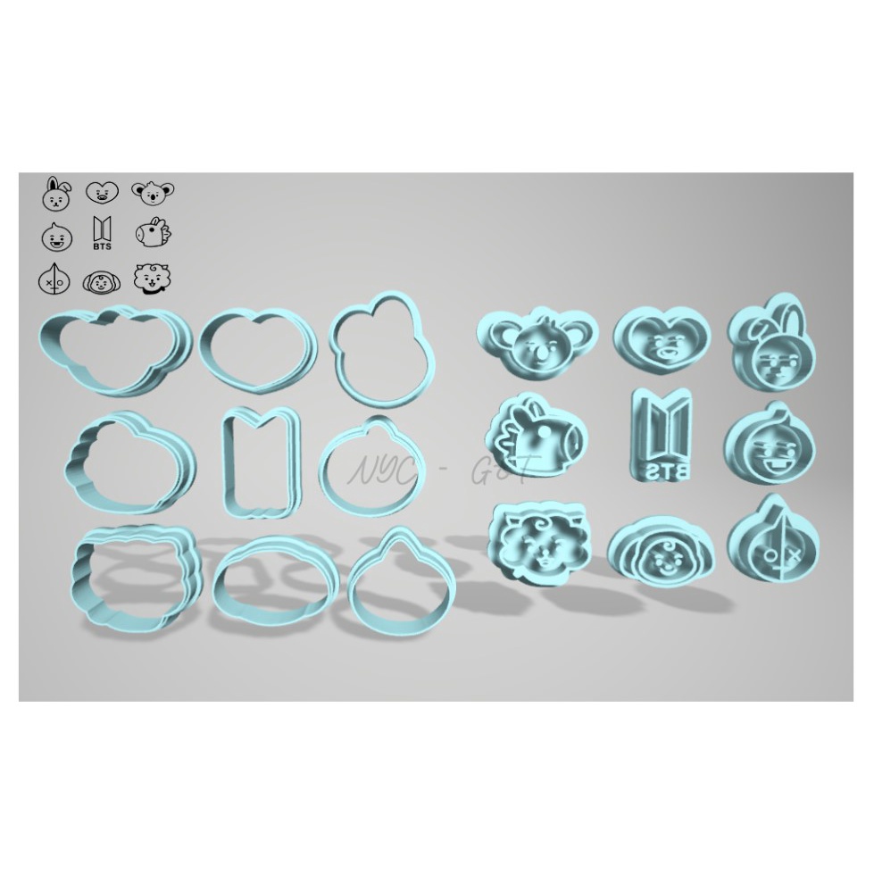 BTS POLYMER CUTTER WITH STAMP | Shopee Philippines