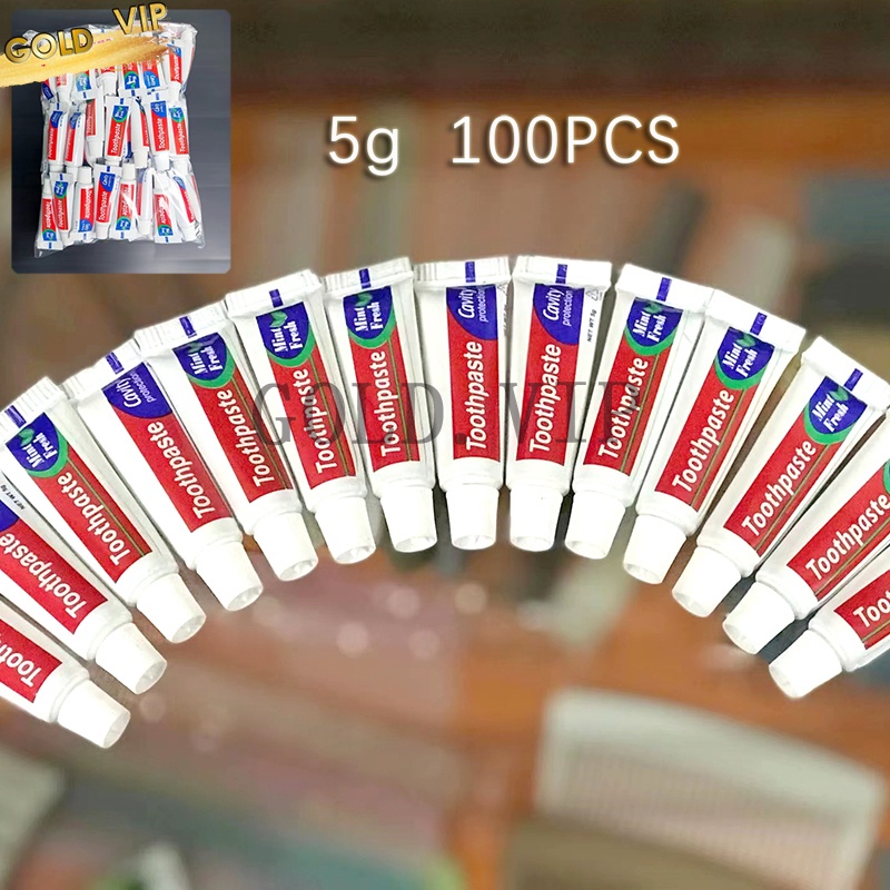 HOTEL TOOTHPASTE TUBE 5 gms 100 PCS Shopee Philippines