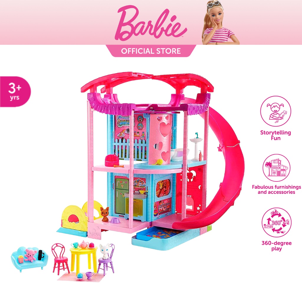 Barbie Chelsea Transforming Playhouse with Pets & Accessories