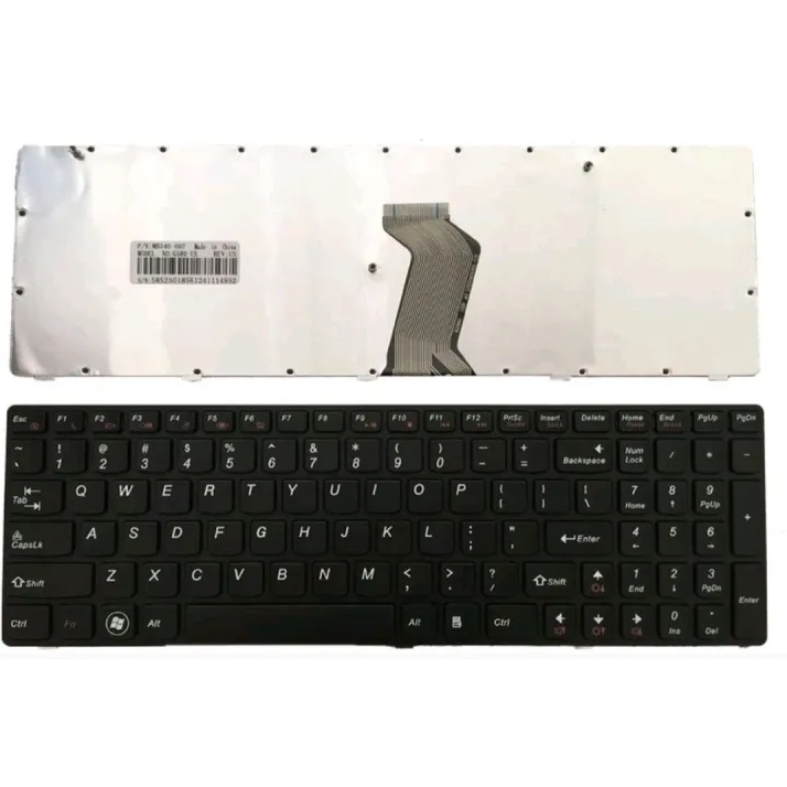 Tastiera Lenovo Tastiera Sostitutiva US Nera Per Lenovo IdeaPad P580, P585, G580, G585, Z580, Z585, N580 - Layout Inglese Tastiera Completa Per Notebook