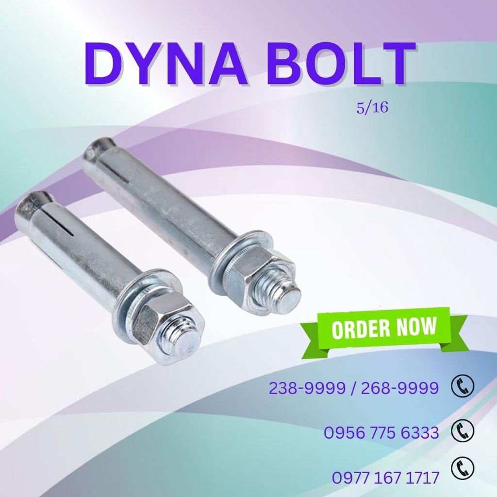 Bolt Air Conditioner Screw Bolt Copper 5/16" DYNA BOLT 1/2 (Silver) Air