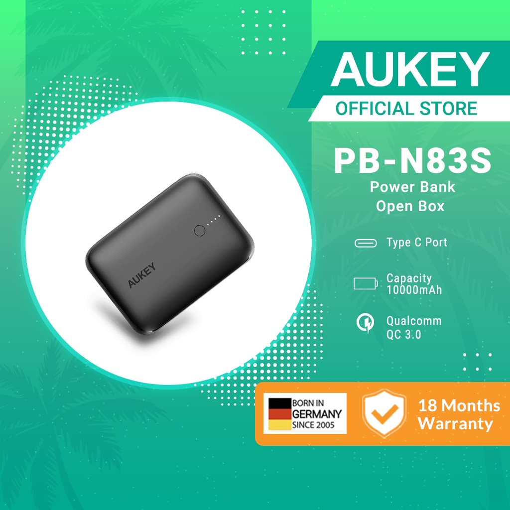 Aukey Pb N S Basix Mini W Mah Ultra Compact Power Bank With Pd Qc For Apple Open