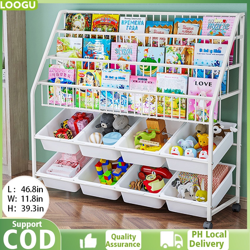 Children's Bookshelf Kids Toy Storage Rack Magazine Storage Household