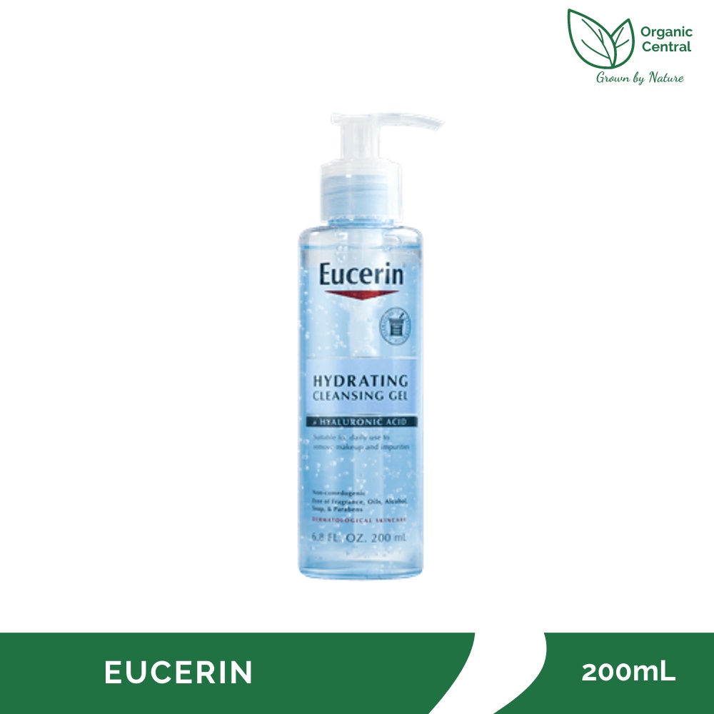 Eucerin Hydrating Cleansing Gel + Hyaluronic Acid 200mL Shopee