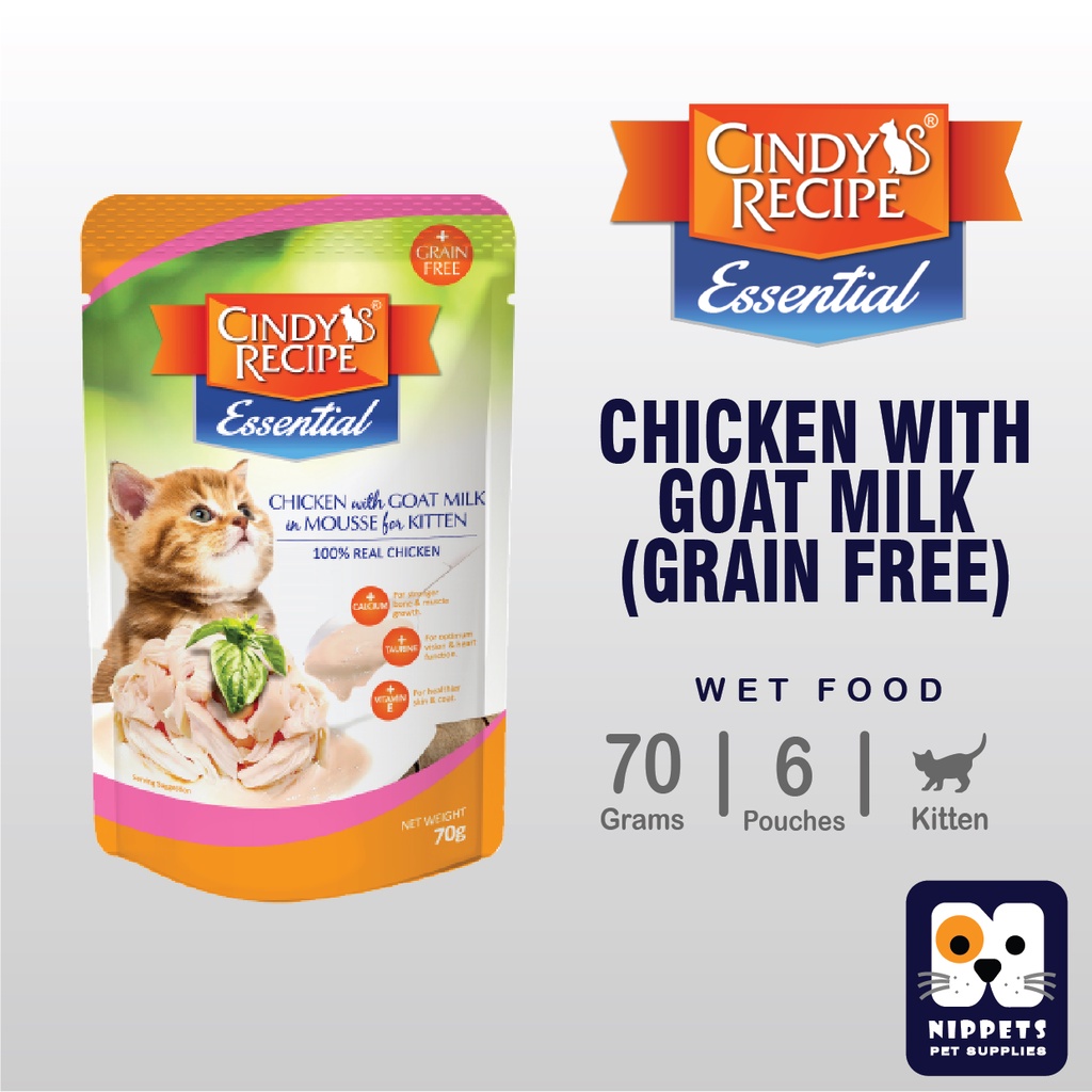CINDY'S RECIPE Essential Chicken with Goat Milk in Mousse Wet Cat Food