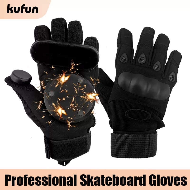 KUFUN Skateboard Gloves Downhill Longboard Slide Gloves With Slid