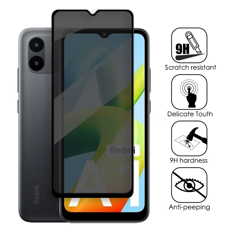 Xiaomi Redmi 13C Privacy Tempered Glass for Redmi Note 12 11 10 Pro 12S 11S  10S 10C A1 Anti Spy Full Cover Screen Protector