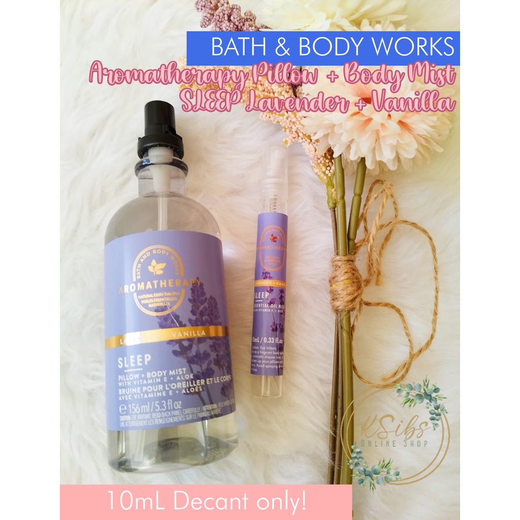 Bath and Body Works Aromatherapy SLEEP - LAVENDER VANILLA Pillow & Body  Mist