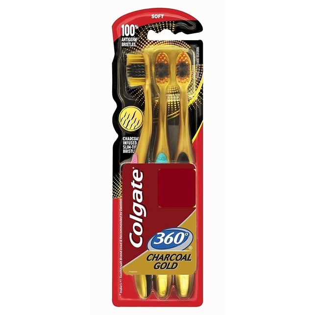 Colgate SlimSoft Charcoal Gold Toothbrush Value Pack | Shopee Philippines