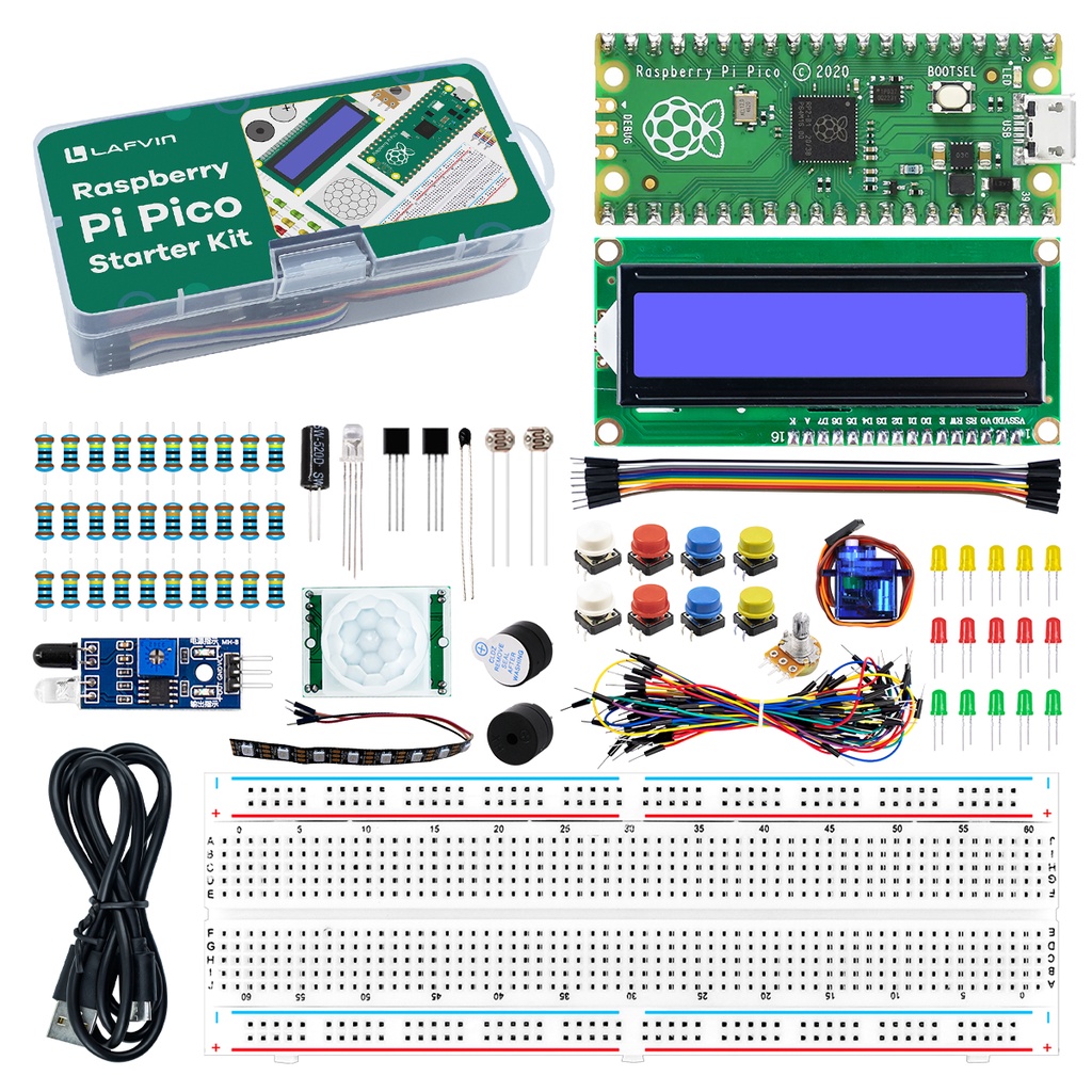 Lafvin Basic Pico Starter Kit For Raspberry Pi With Detailed Online Tutorials Micro Python Piper