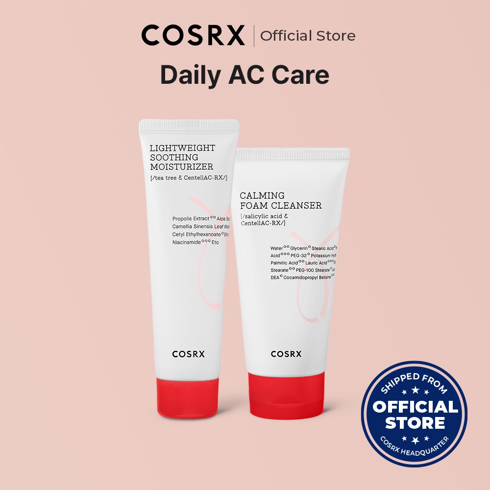 [COSRX OFFICIAL] AC Collection Basic Acne Skincare Duo Calming foam