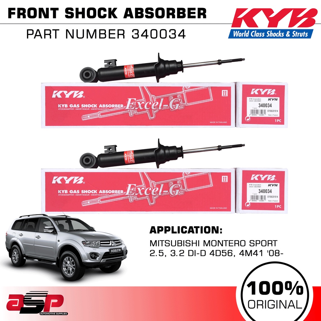 KYB Excel G Gas Front Shock Absorbers for Mitsubishi Montero Sport 2.5