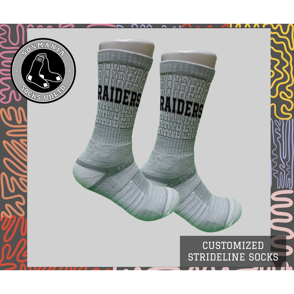 Raiders Men's Thick Athletic Sublimated Socks Shopee Philippines