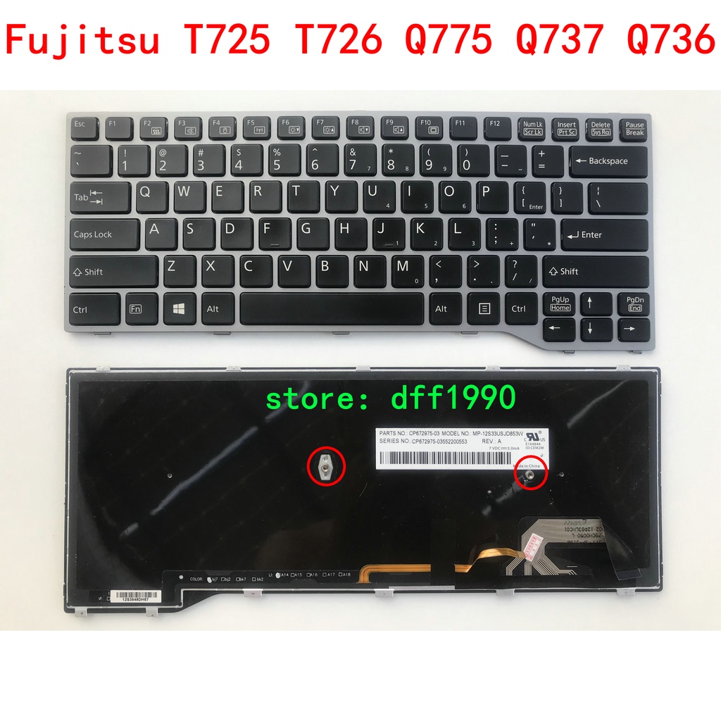 Fujitsu T725 T726 Q775 Q737 Q736 US keyboard | Shopee Philippines