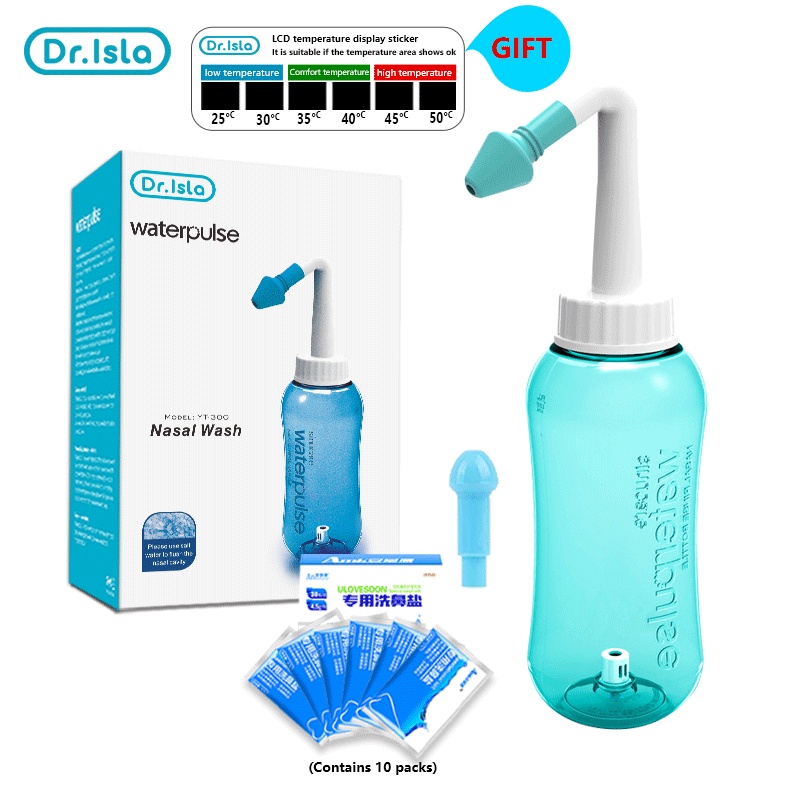 Nasal Wash Bottle With Physiological Wash Salt Sinus Allergies Relief