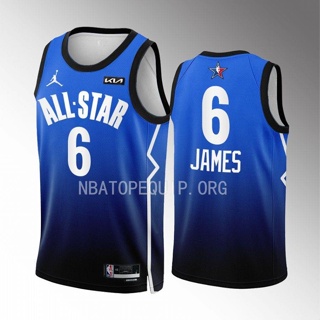 2023 NBA All Star Blue 6#JAMES Hot Pressed Jersey