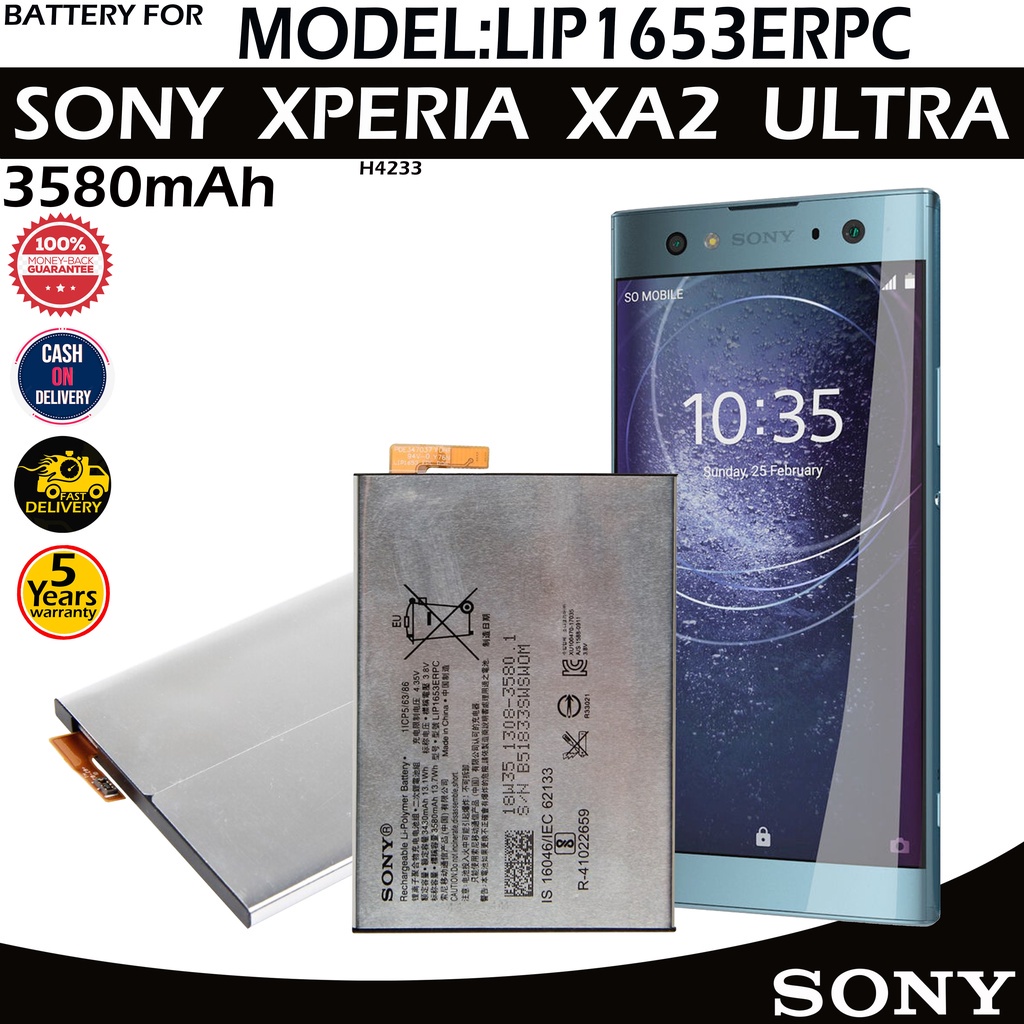 ♂Original Sony Xperia XA2 ULTRA H4233 Battery Model LIP1653ERPC 100 ...