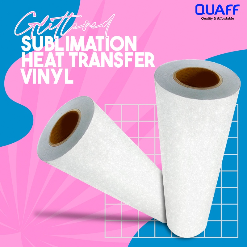 QUAFF CDG-32 Sublimation Heat Transfer Glitter Vinyl/For T-Shirt Design ...