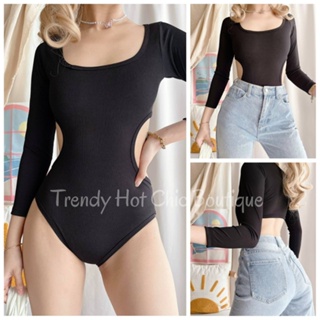 WOMEN BODY SUIT 3/4 SLEEVES - KNITTED