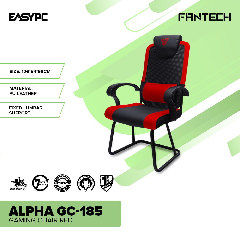 EasyPC Fantech Alpha GC185 Gaming Chair Red Shopee Philippines