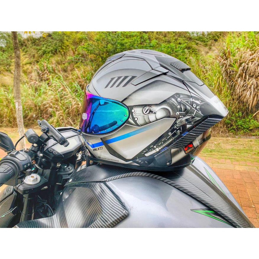 SHOEI X14 full face helmet Yamaha 60th Anniversary silver motorcycle riding crash helmet Shopee Philippines