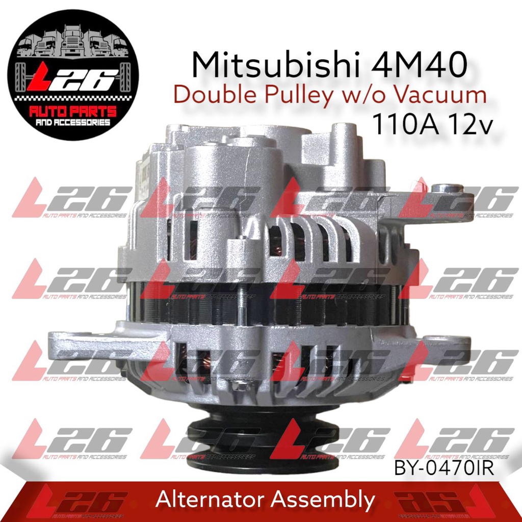 Alternator Assembly Mitsubishi 4M40 110A , 12v BY-0470IR Double Pulley ...