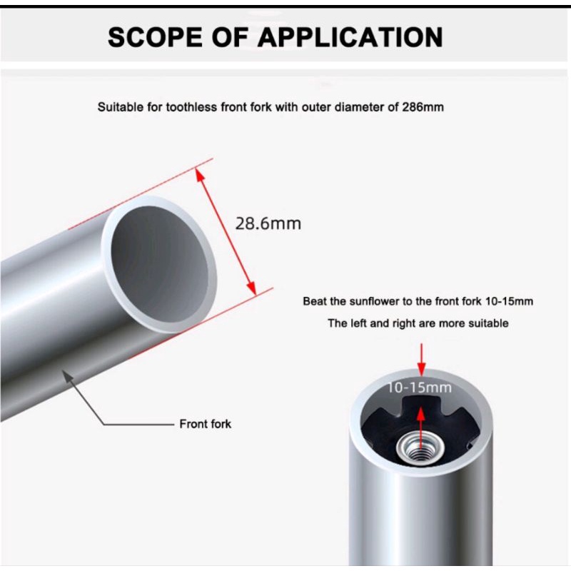 Steerer tube store sizes