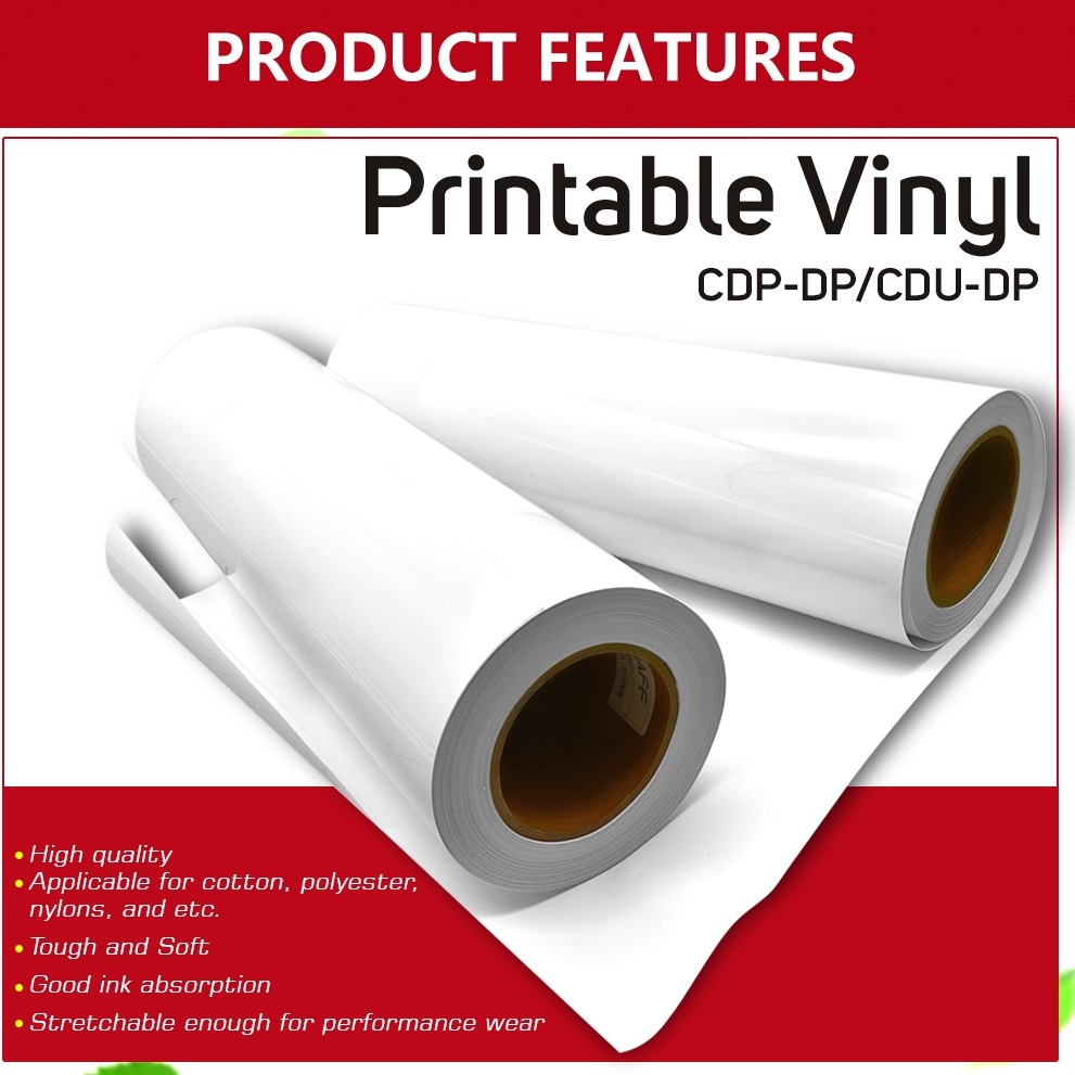 QUAFF Eco-Solvent Printable Heat Transfer Vinyl Glossy Thick CDP-DP ...