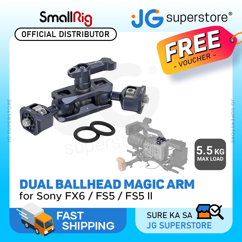 SmallRig Magic Arm for Sony FX6 / FS5 / FS5 II with Dual Ball Heads, 1/ ...