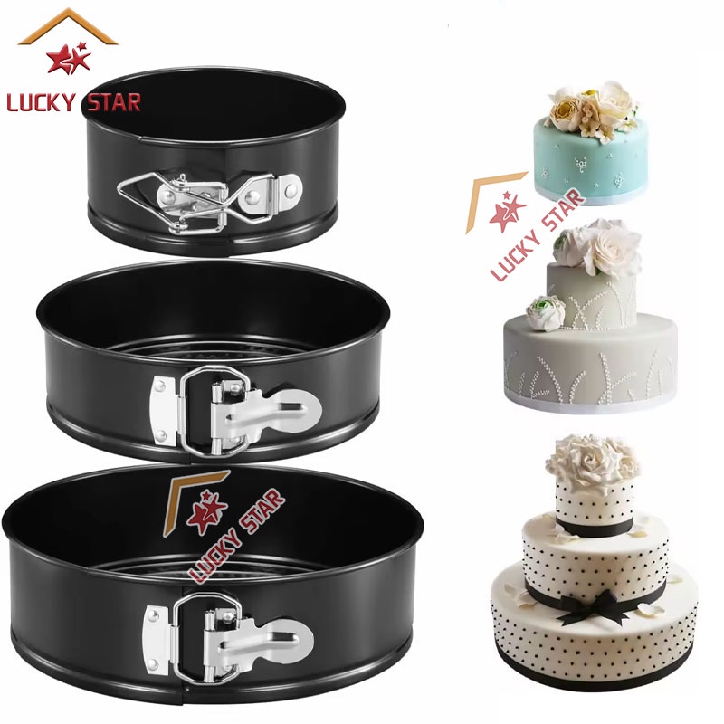 3in1 Set Cake Mould Carbon Steel Nonstick Springform Cake Mold Cake Pan ...