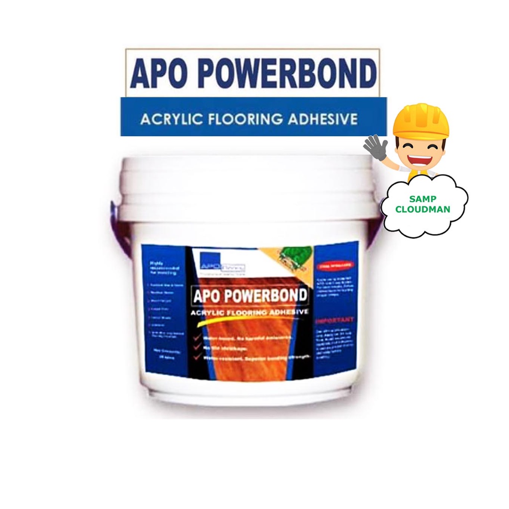 Apo Powerbond Vinyl Tiles Glue Acrylic Flooring Adhesive Gallon Size 5Kg Floor Glue Shopee