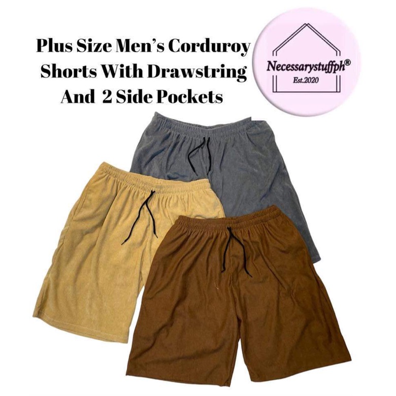 necessary-plus-size-men-s-corduroy-shorts-with-drawstring-and-2-side