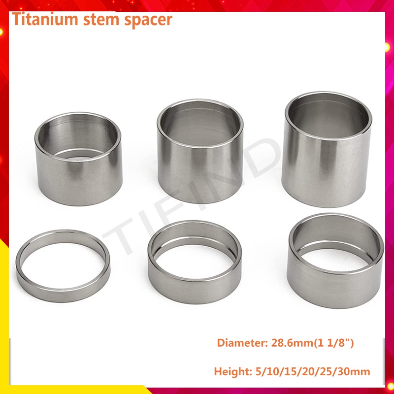 Titanium Bicycle Headset Stem Spacers 5mm 10mm 15mm 20mm 25mm 30 mm