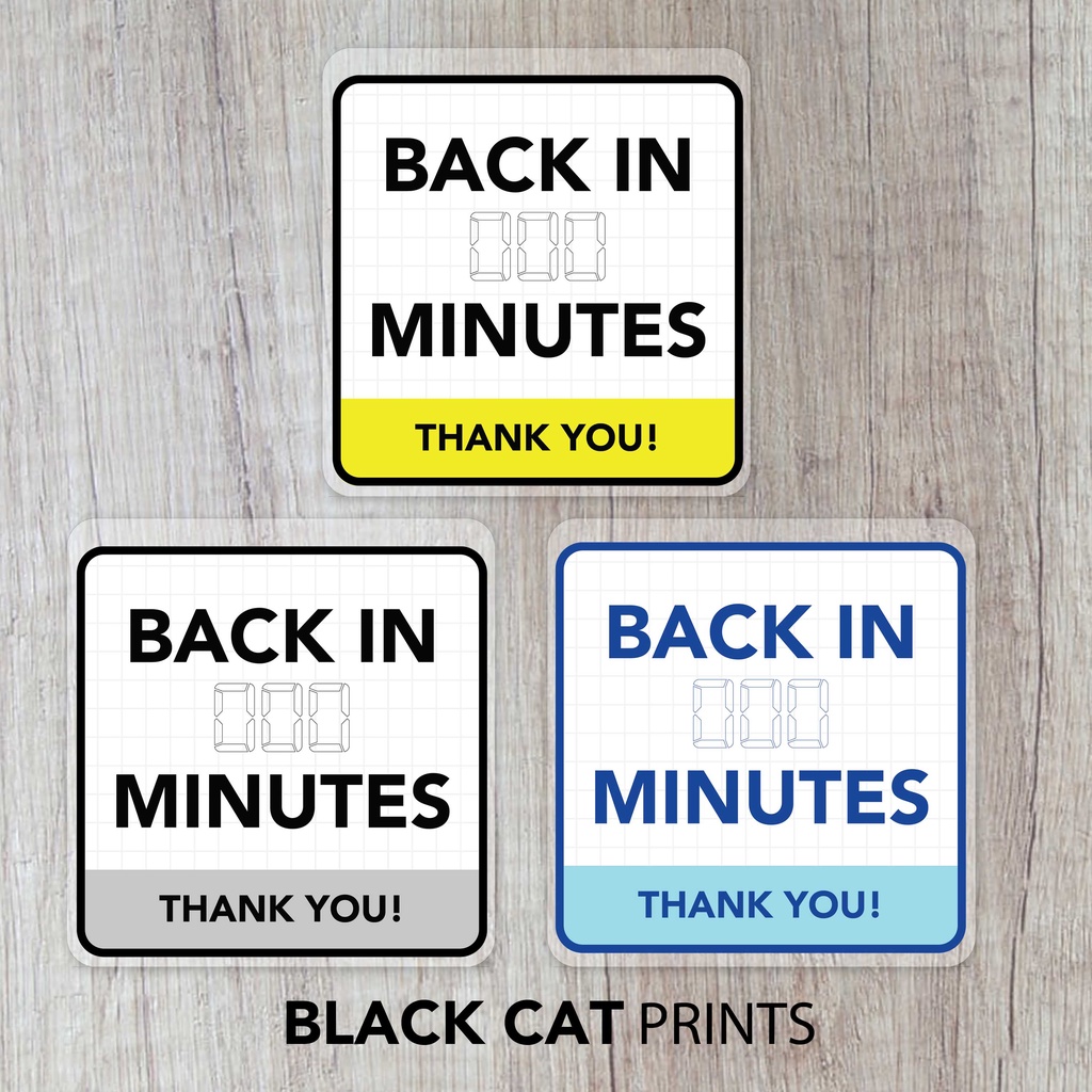 Break Time / Waiting Time / Next Window Next Counter Signs / Laminated ...