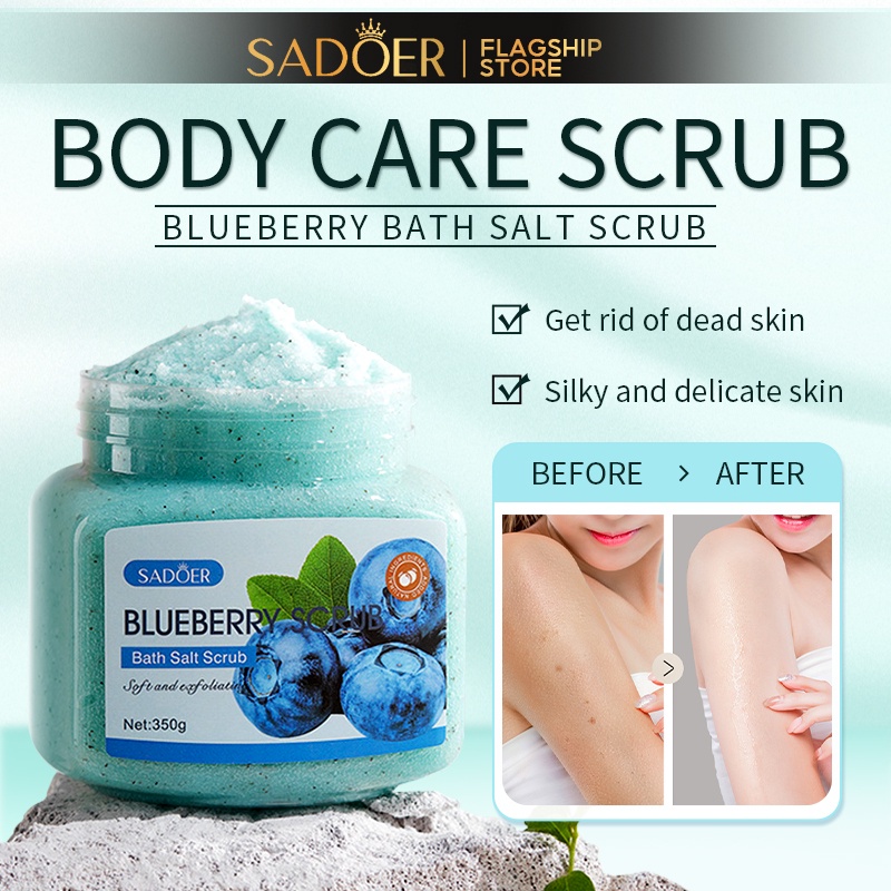 【COD】Sadoer Fruit Bath Salts Scrub Facial Body Scrub Exfoliating