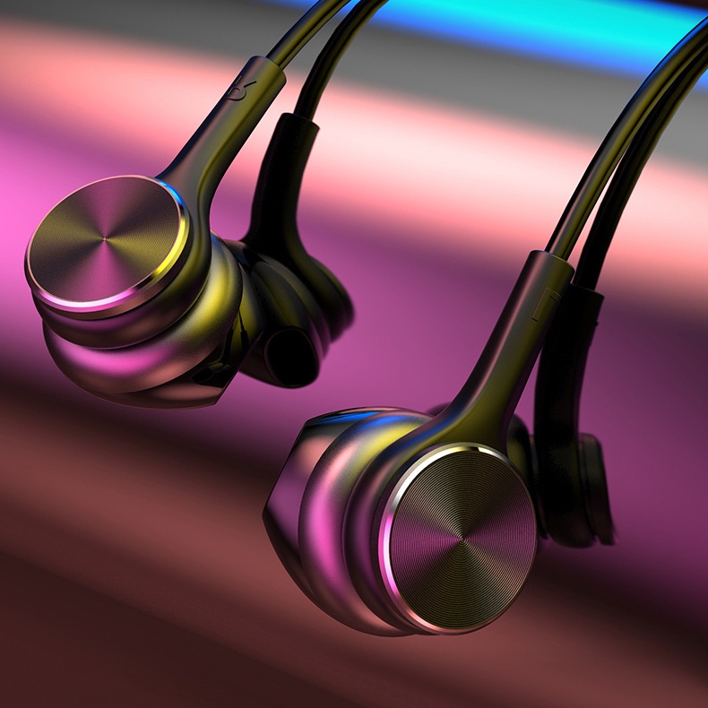 M8 Inear Earphone Wired with Microphone Volume Control Headset 3.5mm