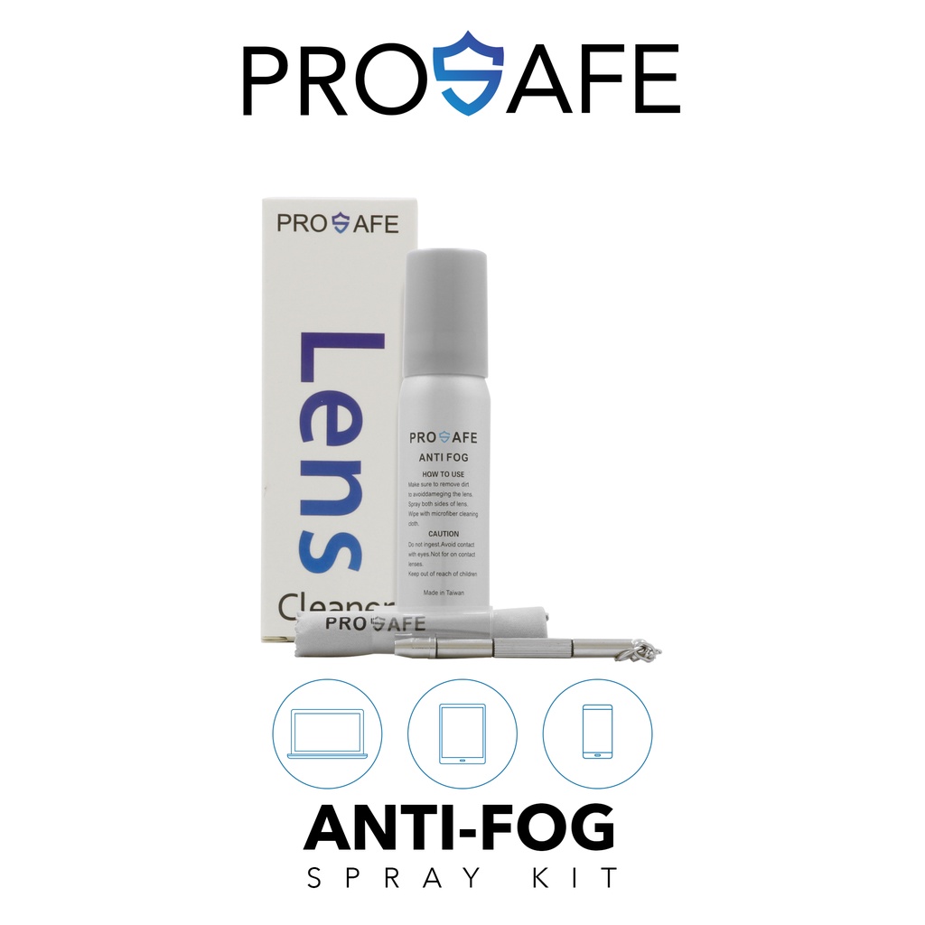 ProSafe AntiFog Lens Spray Cleaner 30ml + Screwdriver + Microfiber