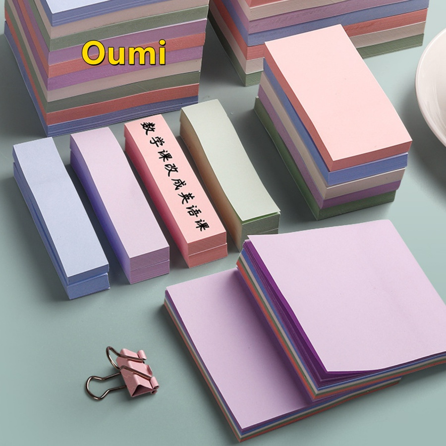 Oumi Sticky Note Set Labels Multicolor Office School Stickers | Shopee ...