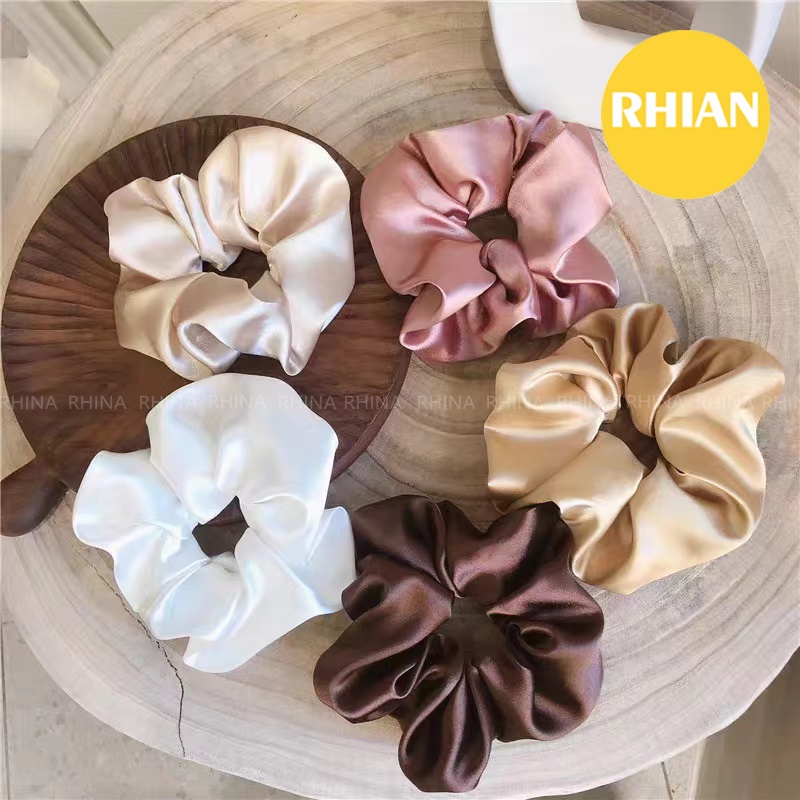 Rhian Silk Scrunchie Hair Tie Fashion scrunchies Korean Hair