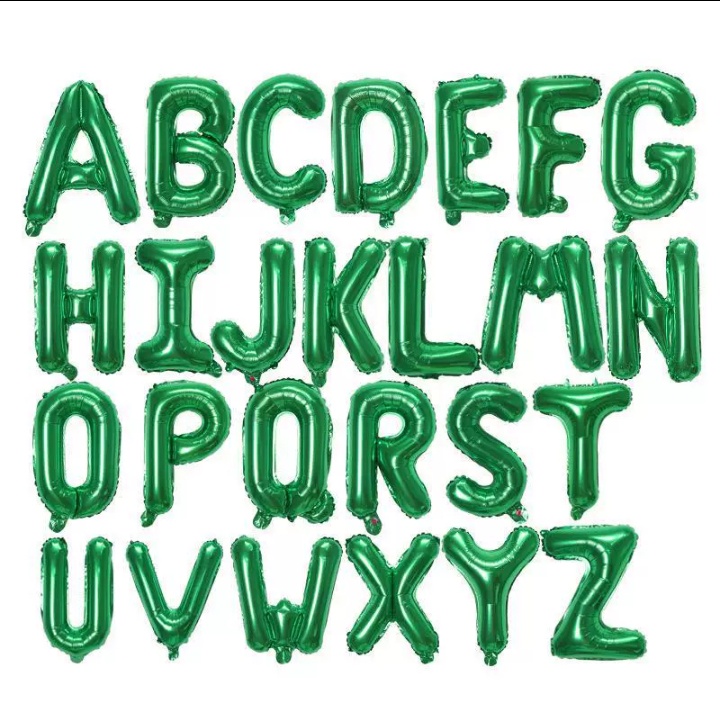 16 inches Green color letter A-Z Happy birthday Anniversary party ...