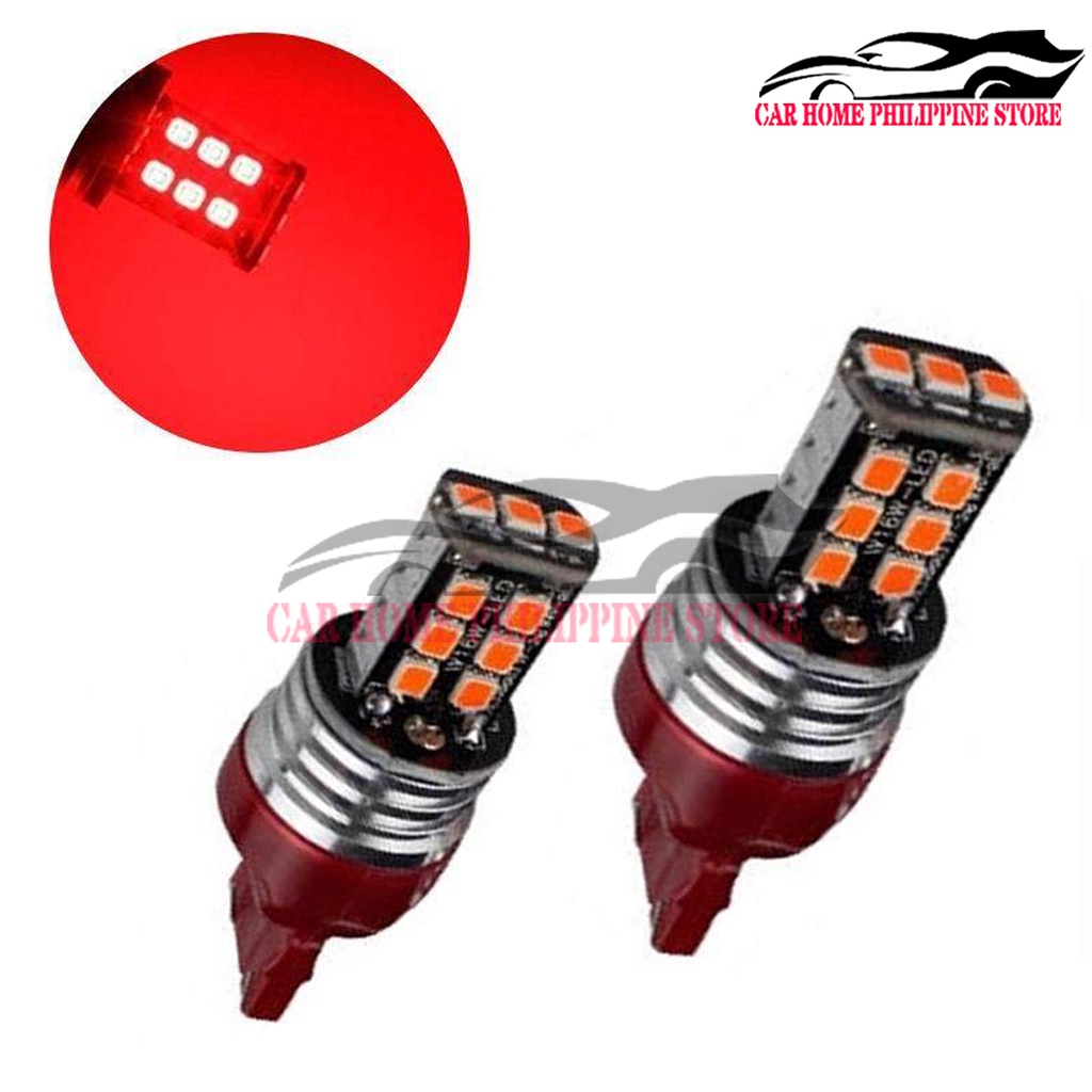 Car Brake Tail Light LED Red 7443 Socket Bulb T20 15LED Brand New 2pcs