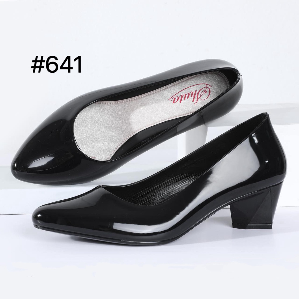 Top2 Shuta Korean Style School Office Work Black Heels Shoes For Women Shopee Philippines 6324