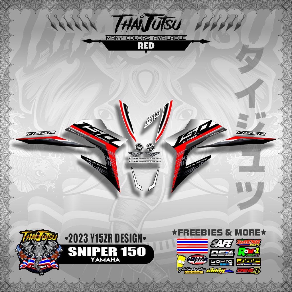 YAMAHA SNIPER 150 DECALS ( 2023 Y15ZR DESIGN )【ThaijutsuStickers ...